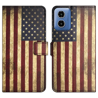 For Motorola Moto G04 4G / G24 4G Cell Phone Cover Pattern Printing Folio PU Leather Phone Case