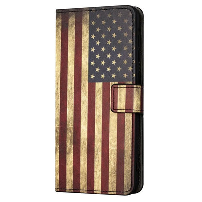 For Motorola Moto G04 4G / G24 4G Cell Phone Cover Pattern Printing Folio PU Leather Phone Case