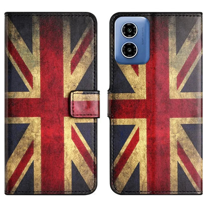 For Motorola Moto G04 4G / G24 4G Cell Phone Cover Pattern Printing Folio PU Leather Phone Case