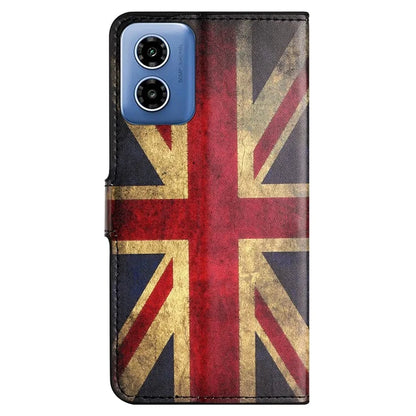 For Motorola Moto G04 4G / G24 4G Cell Phone Cover Pattern Printing Folio PU Leather Phone Case