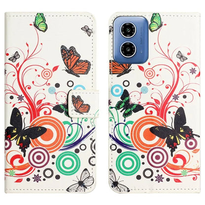 For Motorola Moto G04 4G / G24 4G Cell Phone Cover Pattern Printing Folio PU Leather Phone Case