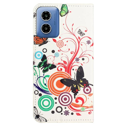 For Motorola Moto G04 4G / G24 4G Cell Phone Cover Pattern Printing Folio PU Leather Phone Case
