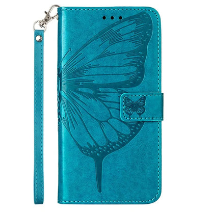 YB Imprinting Series-4 For Motorola Moto G Stylus 5G (2024) Magnetic Phone Case Wallet Cover Butterfly Imprinted