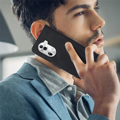 YB Imprinting Series-2 for Oppo Reno11 Pro 5G (Global) Case with Crossbody Strap Wallet PU Leather Phone Coverish Green
