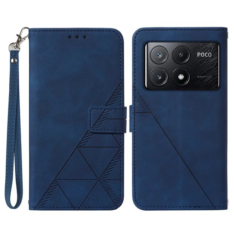 YB Imprinting Series-1 For Xiaomi Poco X6 Pro 5G / Redmi K70E 5G Case Leather Wallet Shockproof Phone Cover