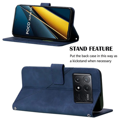 YB Imprinting Series-1 For Xiaomi Poco X6 Pro 5G / Redmi K70E 5G Case Leather Wallet Shockproof Phone Cover