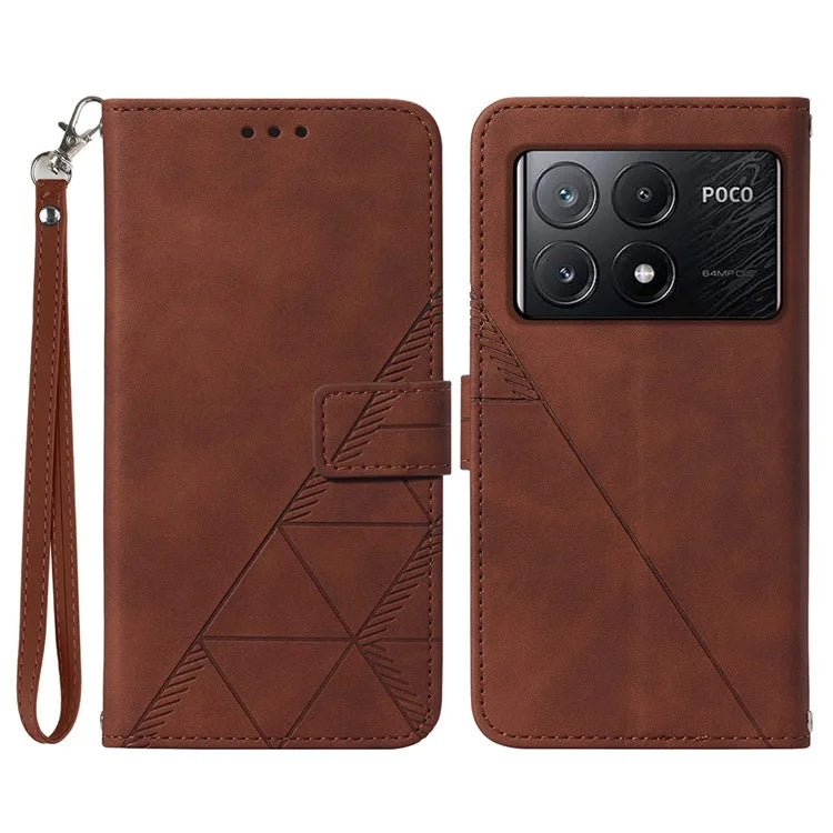 YB Imprinting Series-1 For Xiaomi Poco X6 Pro 5G / Redmi K70E 5G Case Leather Wallet Shockproof Phone Cover