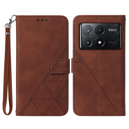 YB Imprinting Series-1 For Xiaomi Poco X6 Pro 5G / Redmi K70E 5G Case Leather Wallet Shockproof Phone Cover