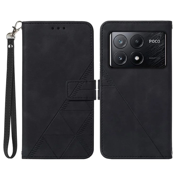 YB Imprinting Series-1 For Xiaomi Poco X6 Pro 5G / Redmi K70E 5G Case Leather Wallet Shockproof Phone Cover