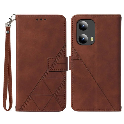 YB Imprinting Series-1 For Motorola Moto G Play 5G (2024) / Moto G 5G (2024) Case PU Leather Wrist Strap Flip Phone Cover