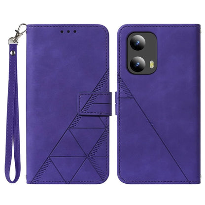 YB Imprinting Series-1 For Motorola Moto G Play 5G (2024) / Moto G 5G (2024) Case PU Leather Wrist Strap Flip Phone Cover
