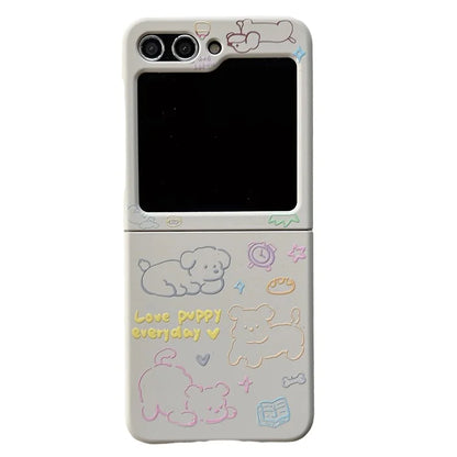 For Samsung Galaxy Z Flip5 5G Case Art Pattern Printing Slim Hard PC Phone Cover