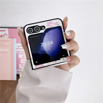 For Samsung Galaxy Z Flip5 5G Case Phone Shell with Hand Strap Phone Cover Painted Patterns