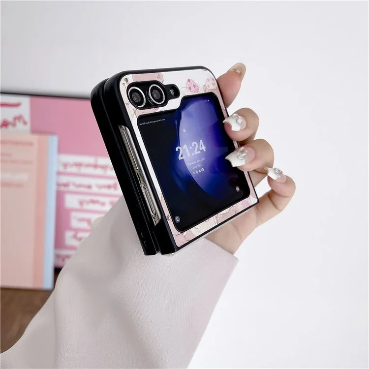 For Samsung Galaxy Z Flip5 5G Case Phone Shell with Hand Strap Phone Cover Painted Patterns
