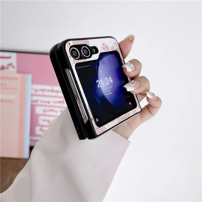 For Samsung Galaxy Z Flip5 5G Case Phone Shell with Hand Strap Phone Cover Painted Patterns