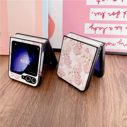 For Samsung Galaxy Z Flip5 5G Case Phone Shell with Hand Strap Phone Cover Painted Patterns