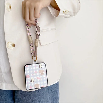 For Samsung Galaxy Z Flip5 5G Case Phone Shell with Hand Strap Phone Cover Painted Patterns