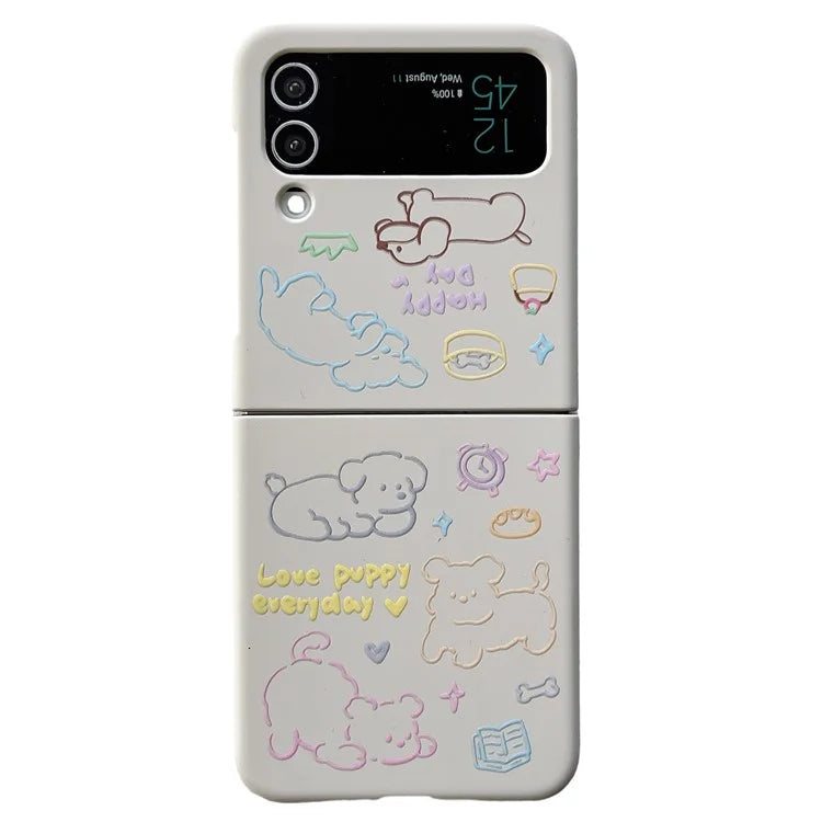 For Samsung Galaxy Z Flip4 5G Slim Case Pattern Printing Hard PC Phone Case