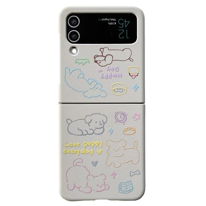 For Samsung Galaxy Z Flip4 5G Slim Case Pattern Printing Hard PC Phone Case