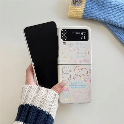 For Samsung Galaxy Z Flip4 5G Slim Case Pattern Printing Hard PC Phone Case