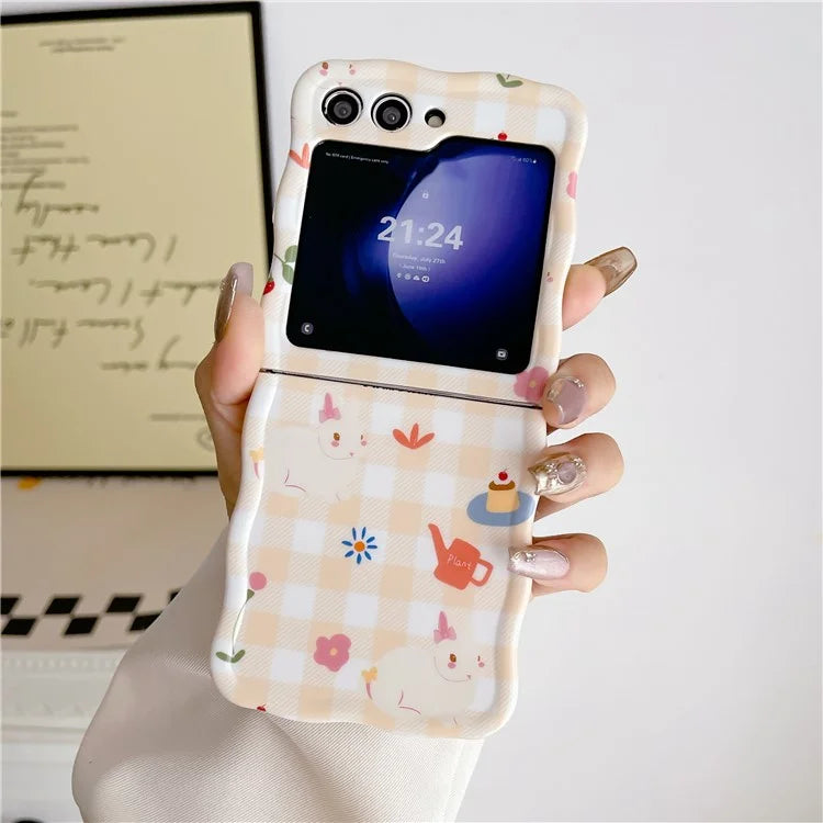 For Samsung Galaxy Z Flip5 5G Cell Phone Case IMD Creative Pattern Hard PC Cover