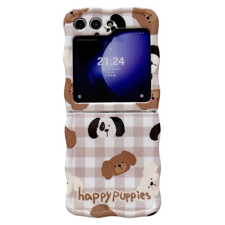 For Samsung Galaxy Z Flip5 5G Cell Phone Case IMD Creative Pattern Hard PC Cover