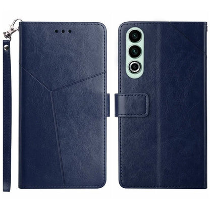 HT01 For OnePlus Nord CE4 5G Case Wallet PU Leather Cover Y-shaped Lines Imprinted