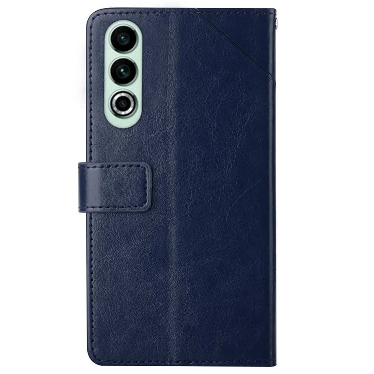 HT01 For OnePlus Nord CE4 5G Case Wallet PU Leather Cover Y-shaped Lines Imprinted
