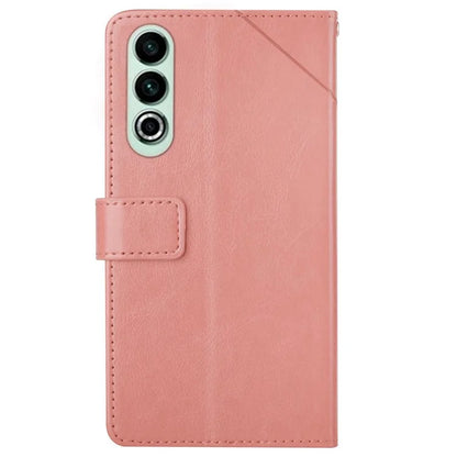 HT01 For OnePlus Nord CE4 5G Case Wallet PU Leather Cover Y-shaped Lines Imprinted
