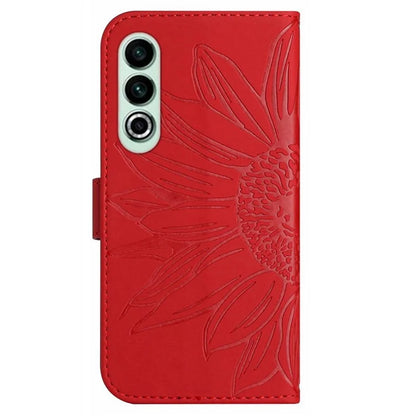 HT04 For OnePlus Nord CE4 5G Case with Strap PU Leather Sunflower Wallet Phone Cover