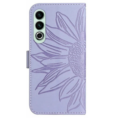 HT04 For OnePlus Nord CE4 5G Case with Strap PU Leather Sunflower Wallet Phone Cover