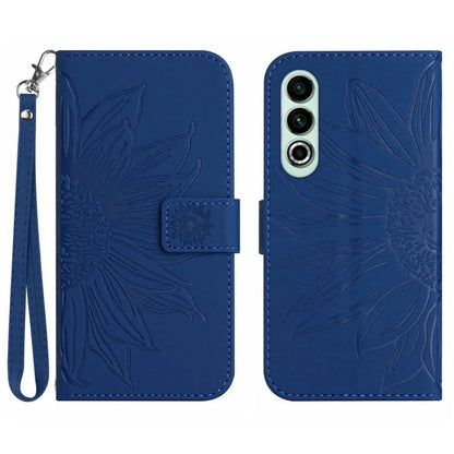 HT04 For OnePlus Nord CE4 5G Case with Strap PU Leather Sunflower Wallet Phone Cover