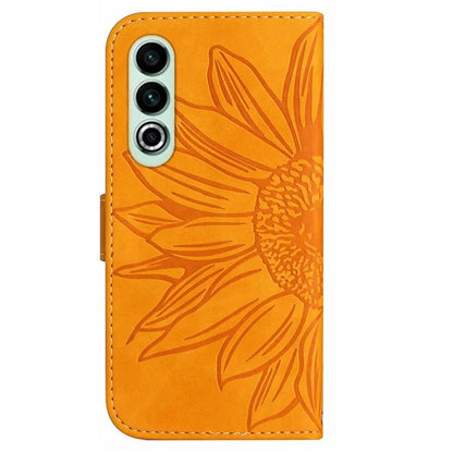 HT04 For OnePlus Nord CE4 5G Case with Strap PU Leather Sunflower Wallet Phone Cover