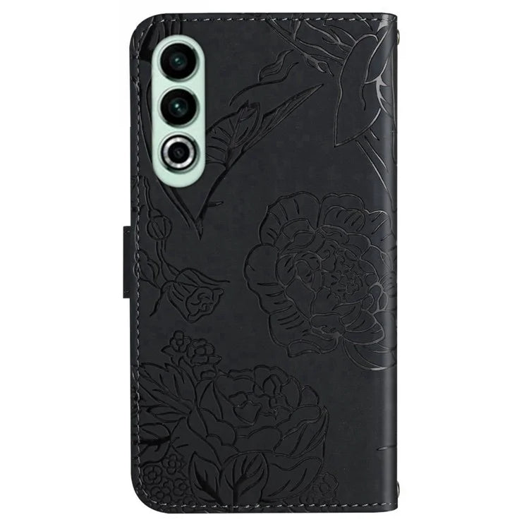 HT03 For OnePlus Nord CE4 5G Leather Case Butterfly Flower Wallet Phone Cover