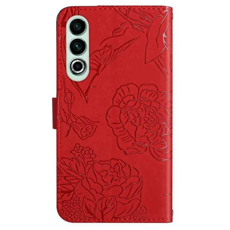HT03 For OnePlus Nord CE4 5G Leather Case Butterfly Flower Wallet Phone Cover