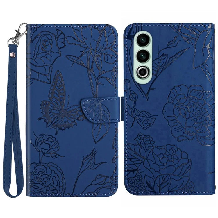 HT03 For OnePlus Nord CE4 5G Leather Case Butterfly Flower Wallet Phone Cover