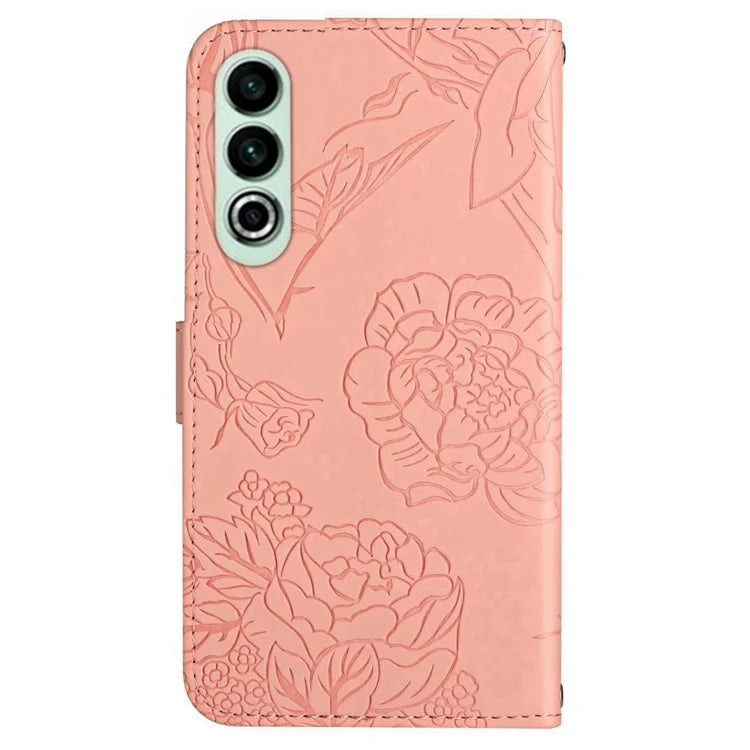 HT03 For OnePlus Nord CE4 5G Leather Case Butterfly Flower Wallet Phone Cover