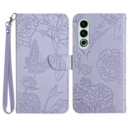 HT03 For OnePlus Nord CE4 5G Leather Case Butterfly Flower Wallet Phone Cover
