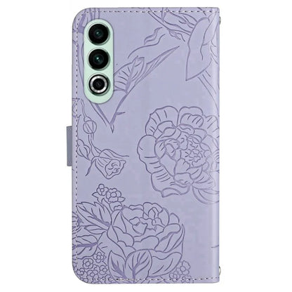 HT03 For OnePlus Nord CE4 5G Leather Case Butterfly Flower Wallet Phone Cover