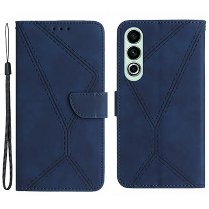 HT05 For OnePlus Nord CE4 5G Case PU Leather Lines Imprinted Wallet Phone Cover