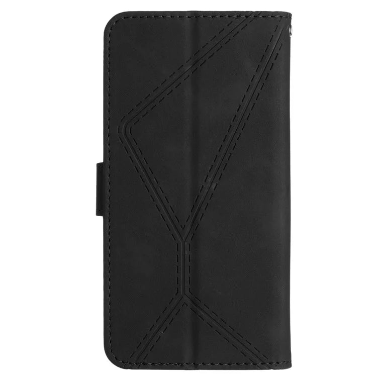 HT05 For OnePlus Nord CE4 5G Case PU Leather Lines Imprinted Wallet Phone Cover