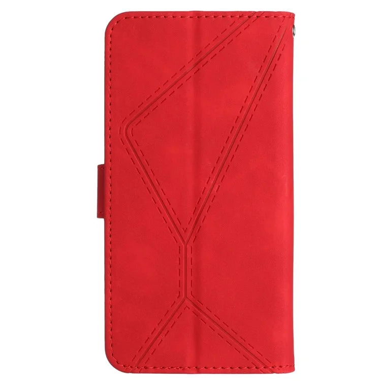 HT05 For OnePlus Nord CE4 5G Case PU Leather Lines Imprinted Wallet Phone Cover