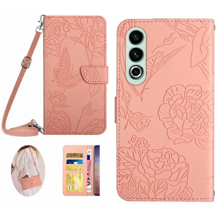 HT03 For OnePlus Nord CE4 5G Case Leather Flip Phone Cover with Shoulder Strap