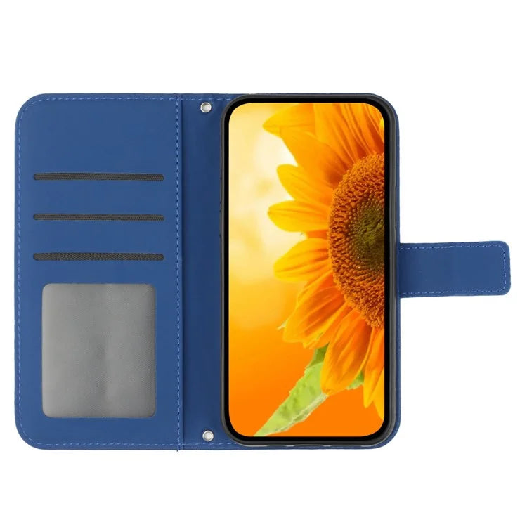 HT04 For OnePlus Nord CE4 5G Case Sunflower Flip Leather Phone Cover with Shoulder Strap
