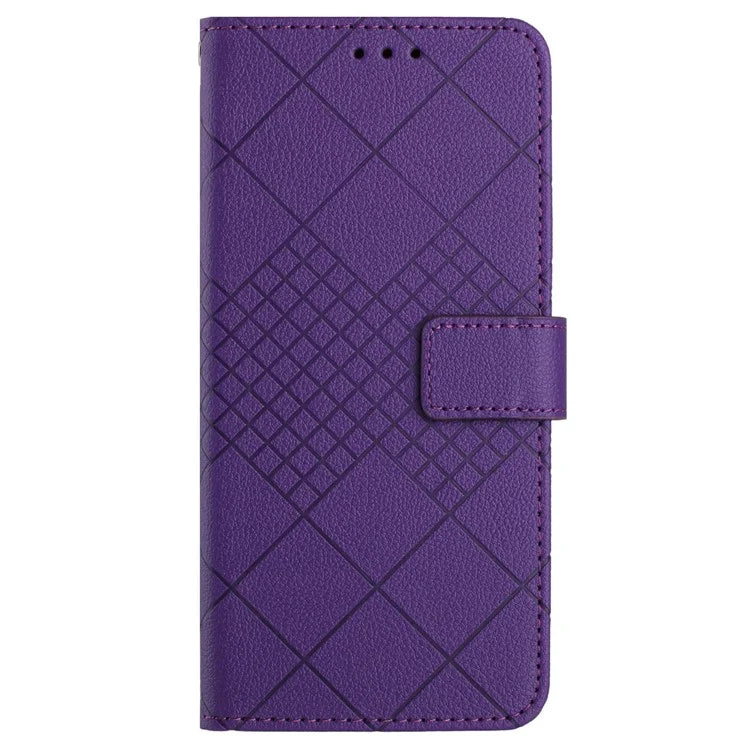 HT06 For OnePlus Nord CE4 5G Wallet Phone Case Rhombus Litchi Texture Leather Cover