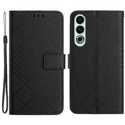 HT06 For OnePlus Nord CE4 5G Wallet Phone Case Rhombus Litchi Texture Leather Cover