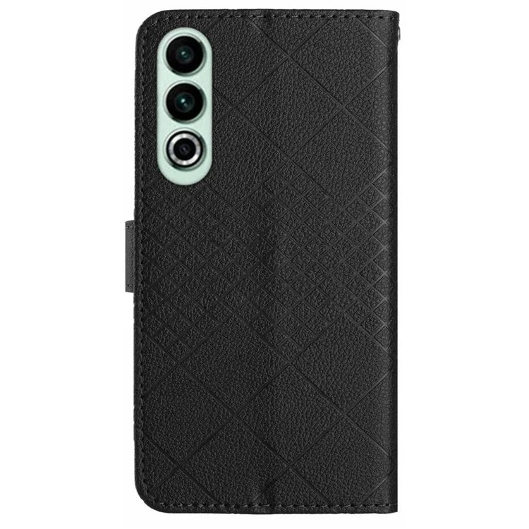 HT06 For OnePlus Nord CE4 5G Wallet Phone Case Rhombus Litchi Texture Leather Cover