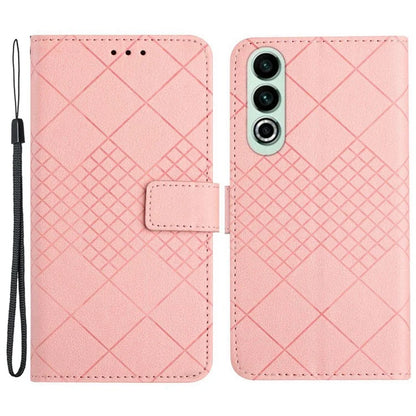 HT06 For OnePlus Nord CE4 5G Wallet Phone Case Rhombus Litchi Texture Leather Cover