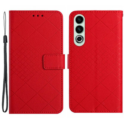 HT06 For OnePlus Nord CE4 5G Wallet Phone Case Rhombus Litchi Texture Leather Cover