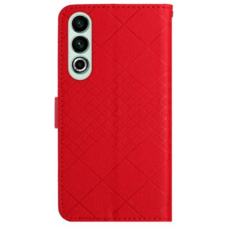 HT06 For OnePlus Nord CE4 5G Wallet Phone Case Rhombus Litchi Texture Leather Cover